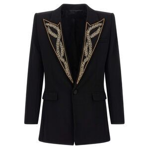 Balmain Men's Leaf Embroidery Blazer